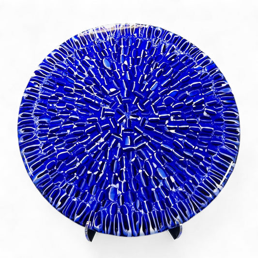 Macadam Rotating Serving Tray - Azure Blue and White