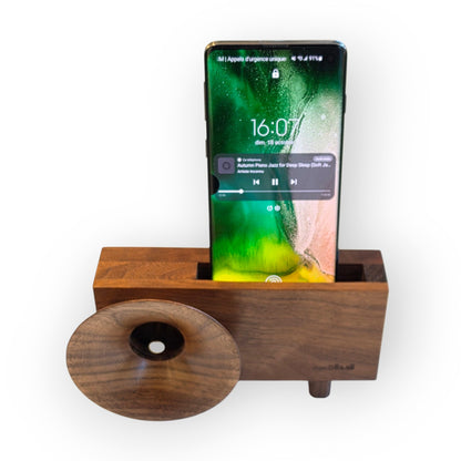 Ollim Speaker, pavillon bois foncé, vue 2