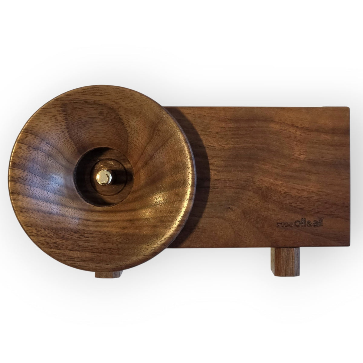 Ollim Speaker, pavillon bois foncé, vue 3