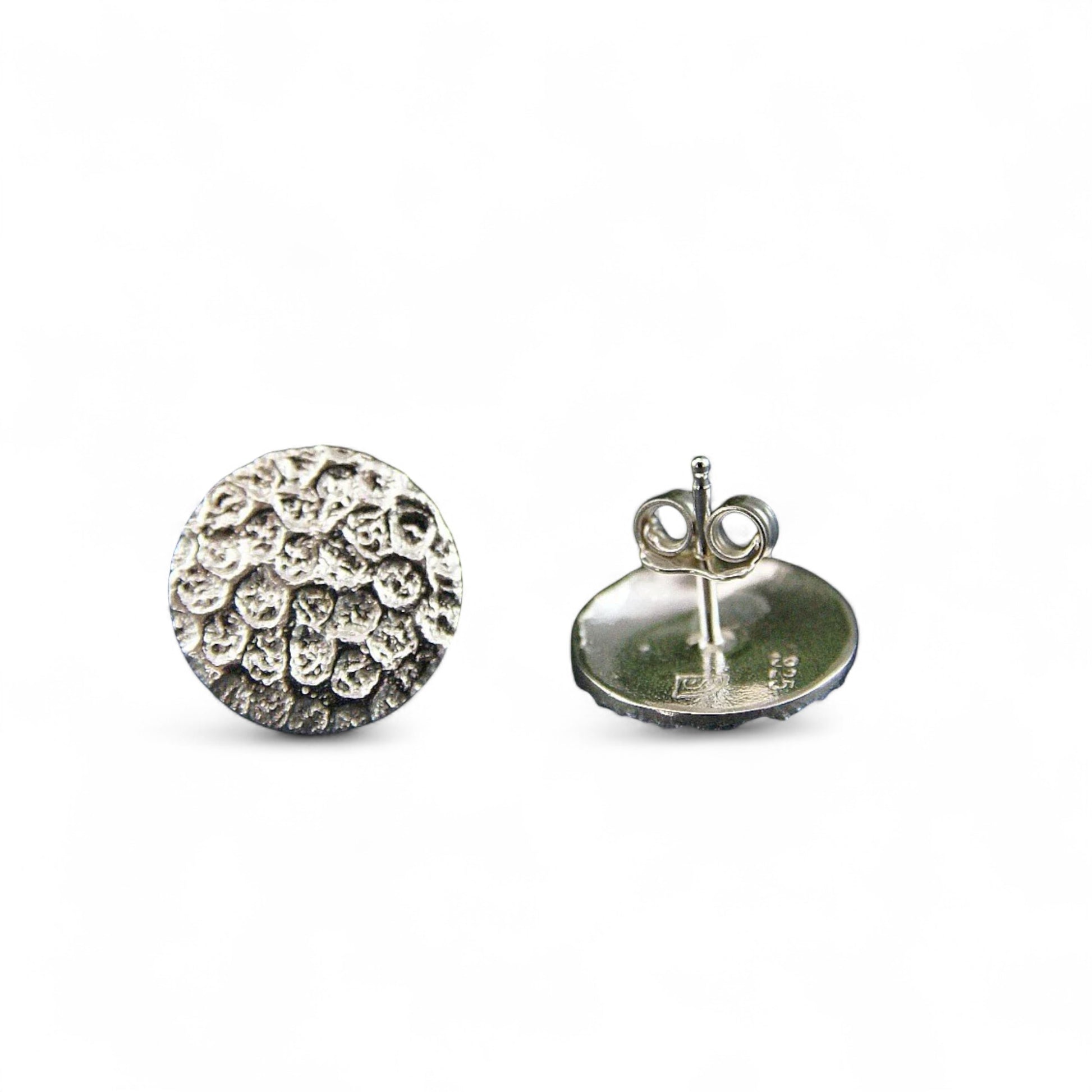 Boucles d’oreilles Corail fixes grandes en argent sterling par Sonia Imbeault