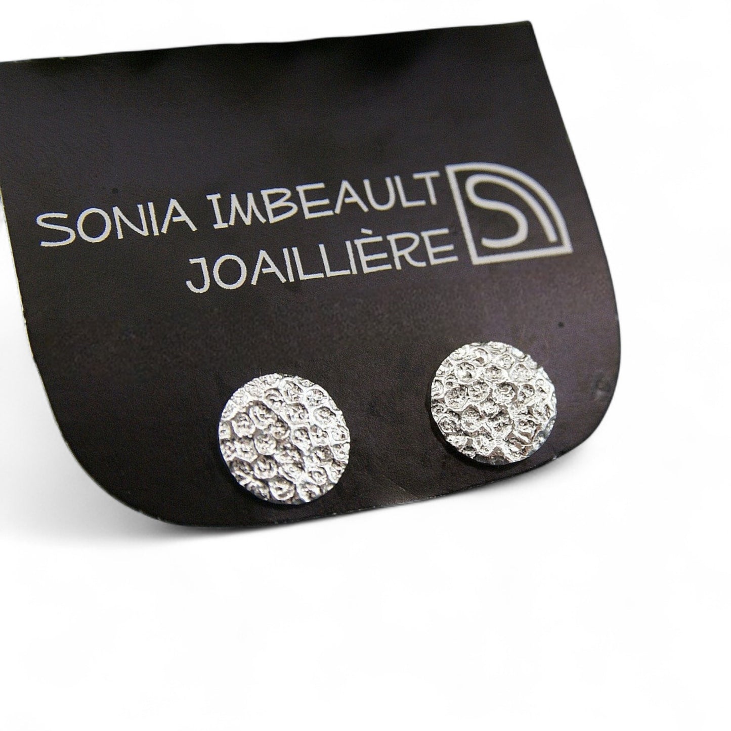 Boucles d’oreilles Corail fixes grandes en argent sterling par Sonia Imbeault