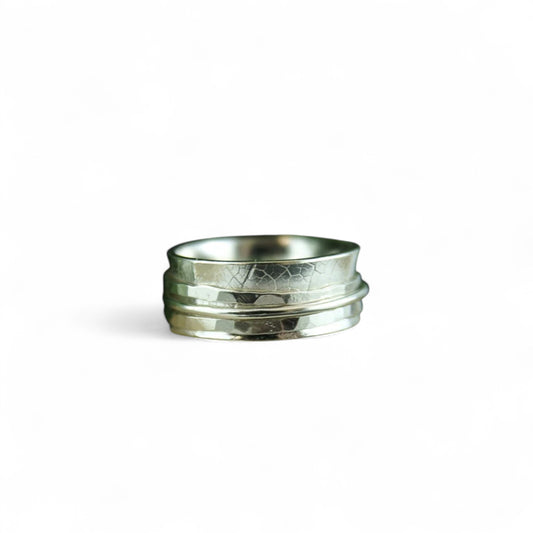 Bague de méditation triple anneaux argent sterling par Sonia Imbeault