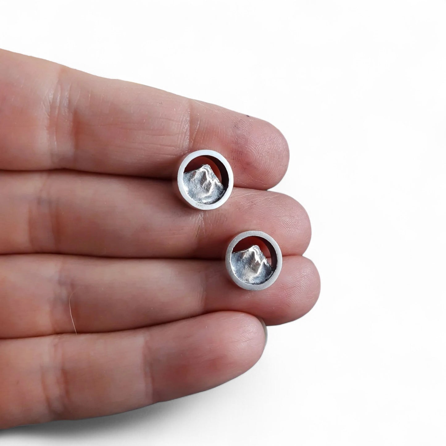 Boucles d'oreilles fixes Montagnes en argent sterling par Sonia Imbeault