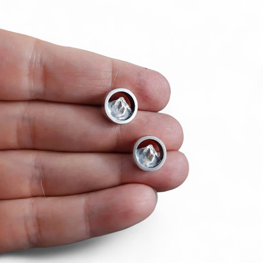 Boucles d'oreilles fixes Montagnes en argent sterling par Sonia Imbeault