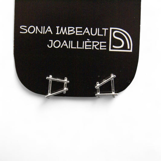 Boucles d’oreilles Circus fixes petites en argent sterling par Sonia Imbeault