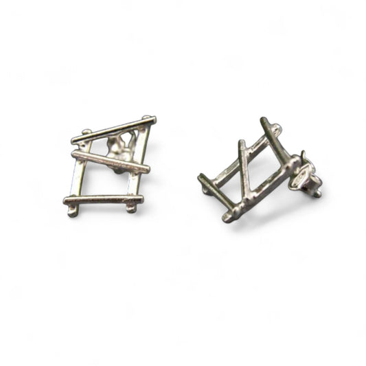 Boucles d’oreilles Circus fixes moyennes en argent sterling par Sonia Imbeault