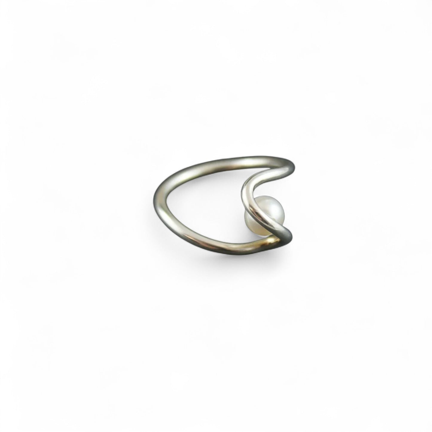 Bague perle cachée femme argent 925 par Sonia Imbeault