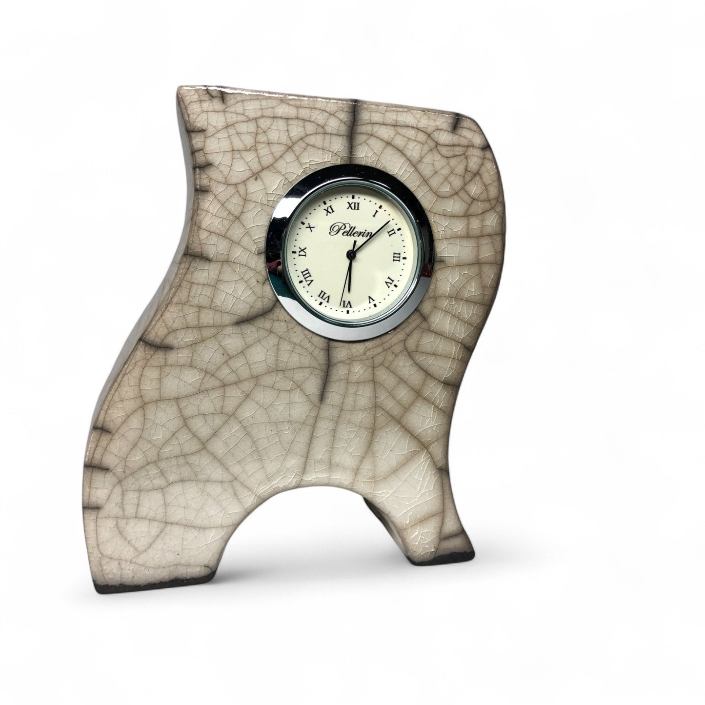 Plume - Horloge en céramique par Karine Pellerin