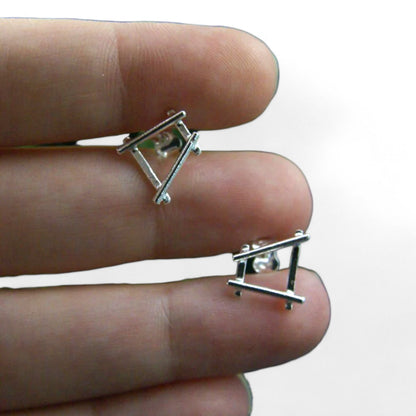 Boucles d’oreilles Circus fixes petites en argent sterling par Sonia Imbeault