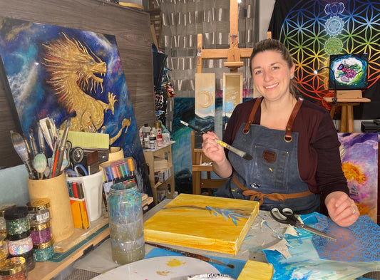 Atelier de peinture (techniques mixtes) animé par Marie-Pier Sanfaçon par Ateliers