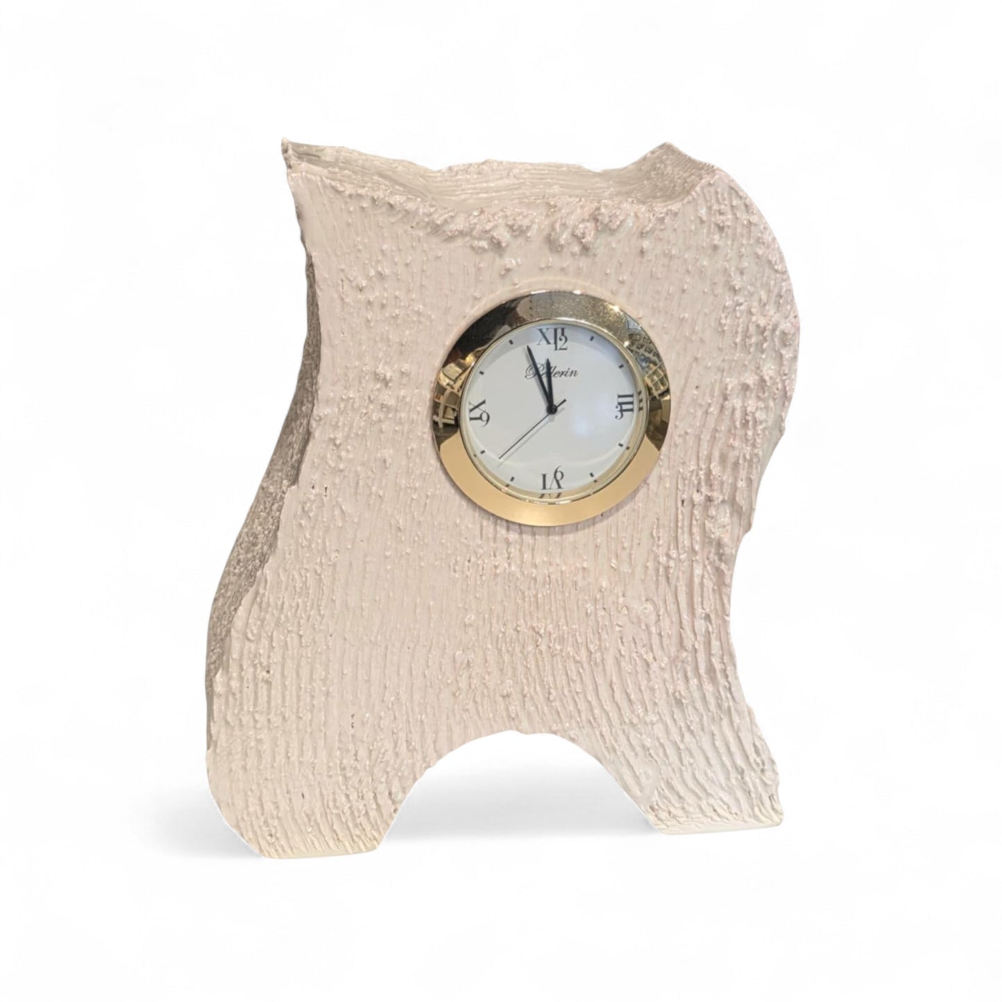 Guimauve - Horloge en céramique blanche par Karine Pellerin