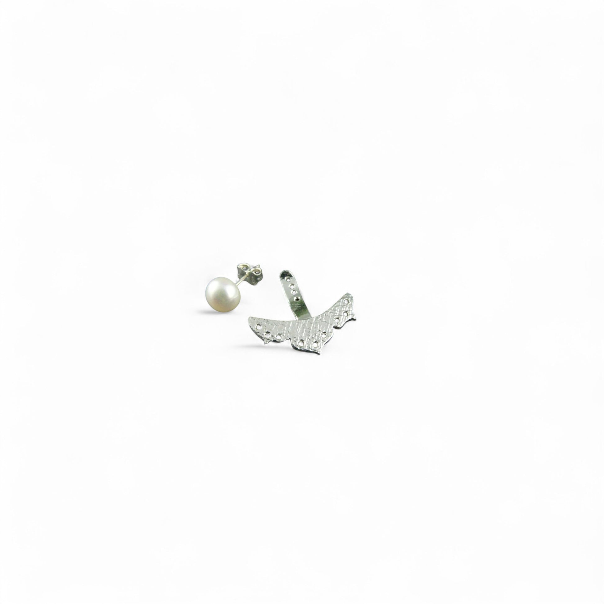 Boucles d'oreilles Jacket dentelle Mix en argent sterling par Sonia Imbeault