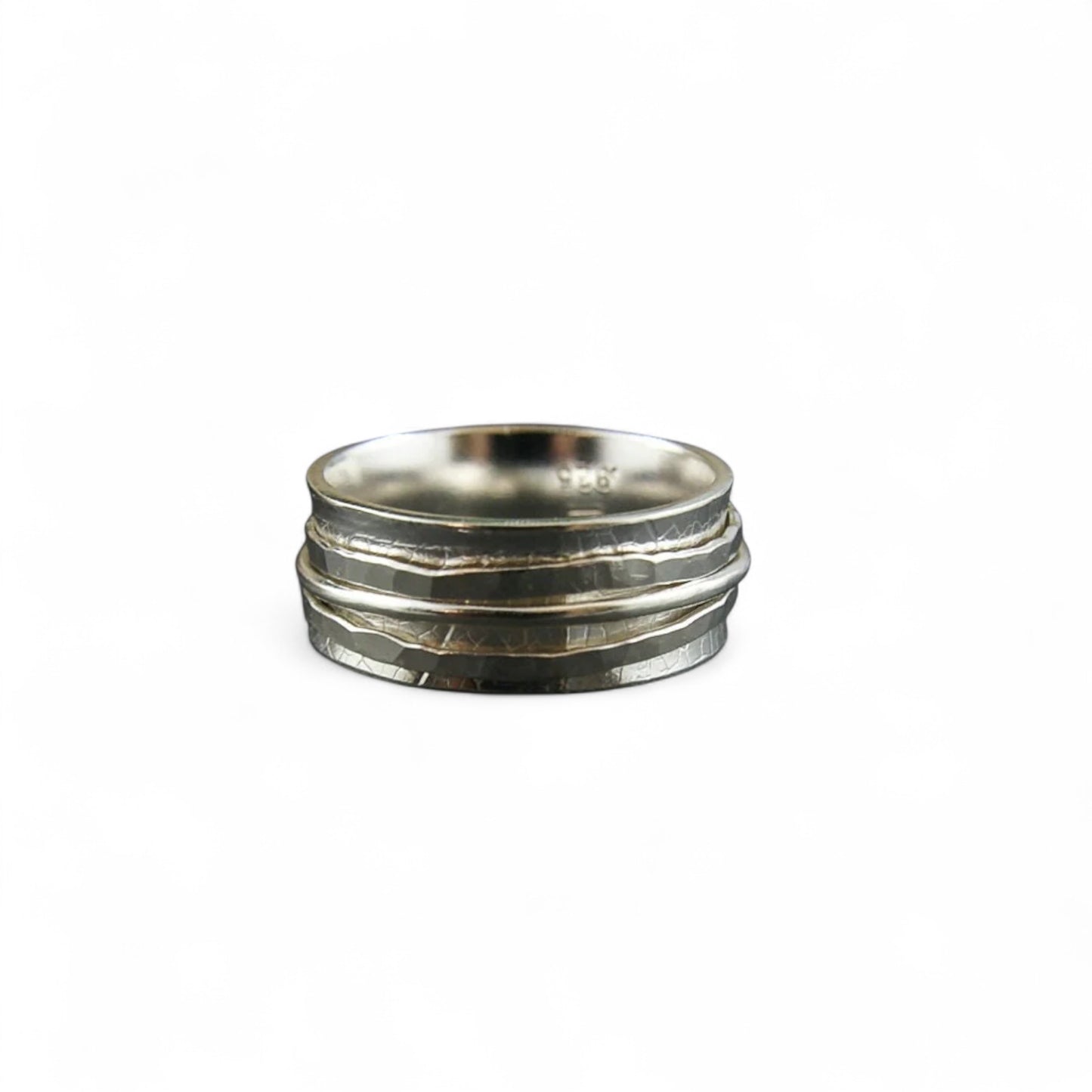 Bague de méditation triple anneaux argent sterling par Sonia Imbeault