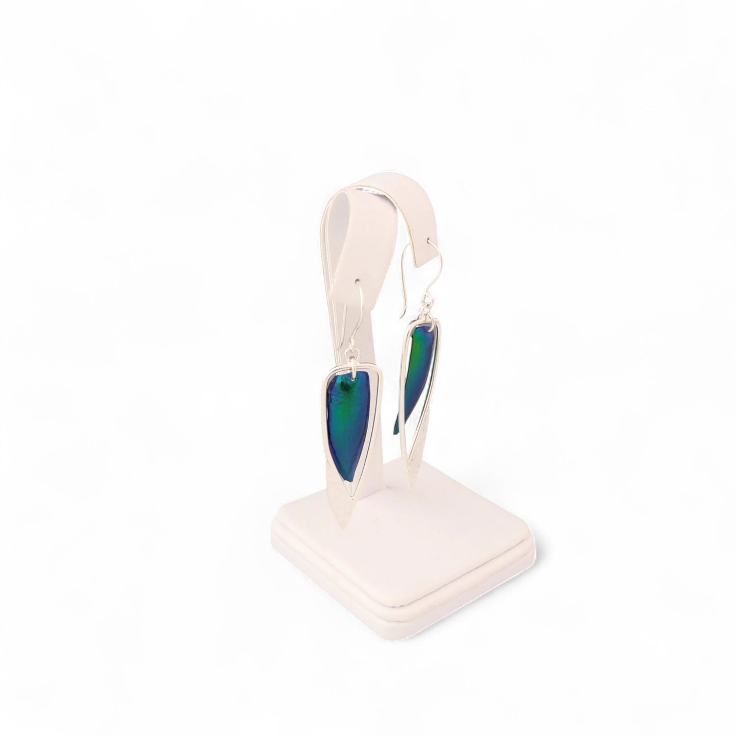 Grandes boucles d'oreilles scarabée en argent sterling par Sonia Imbeault