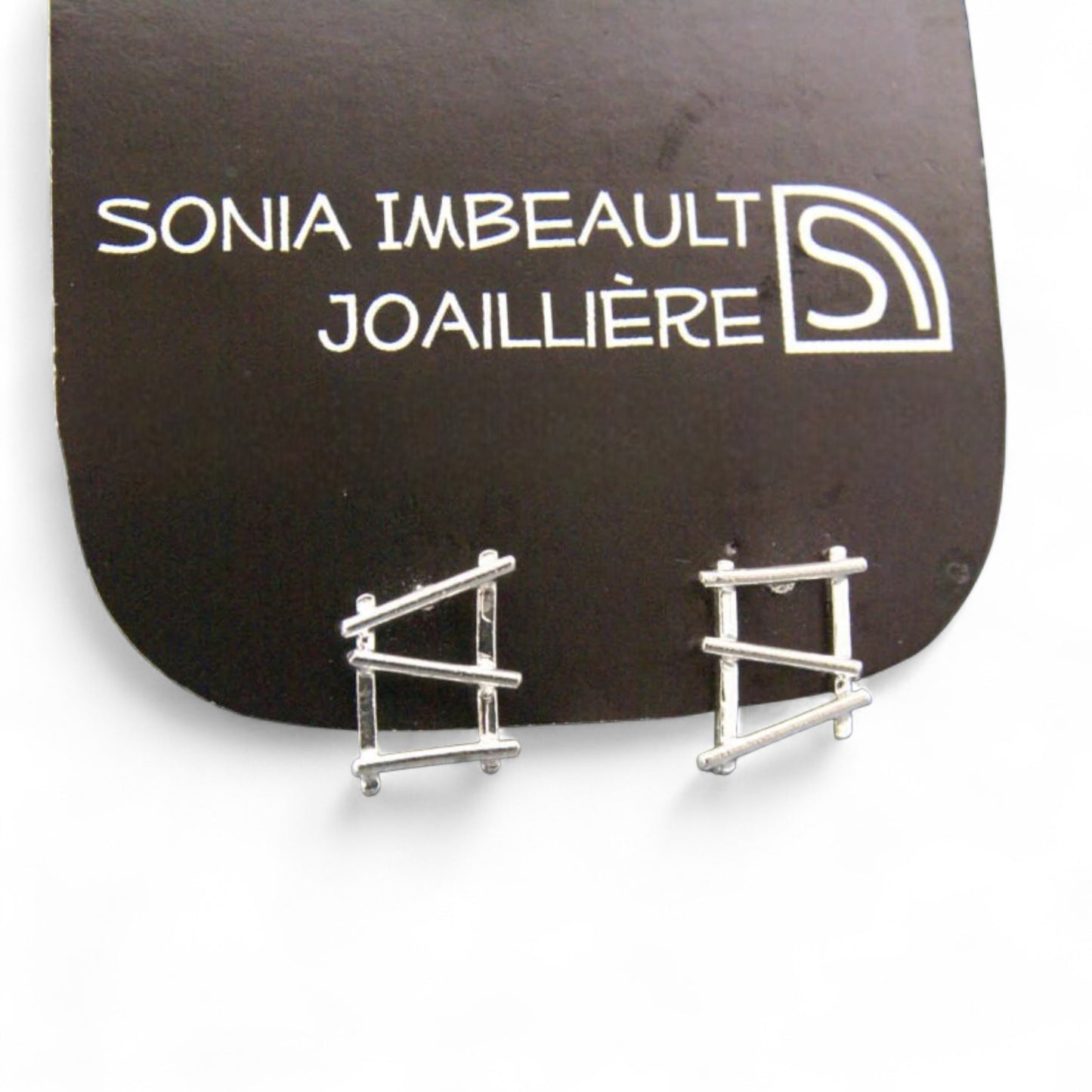 Boucles d’oreilles Circus fixes moyennes en argent sterling par Sonia Imbeault