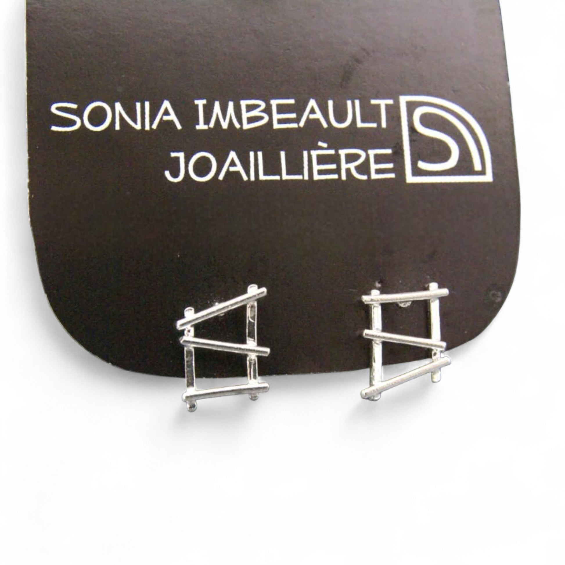 Boucles d’oreilles Circus fixes moyennes en argent sterling par Sonia Imbeault