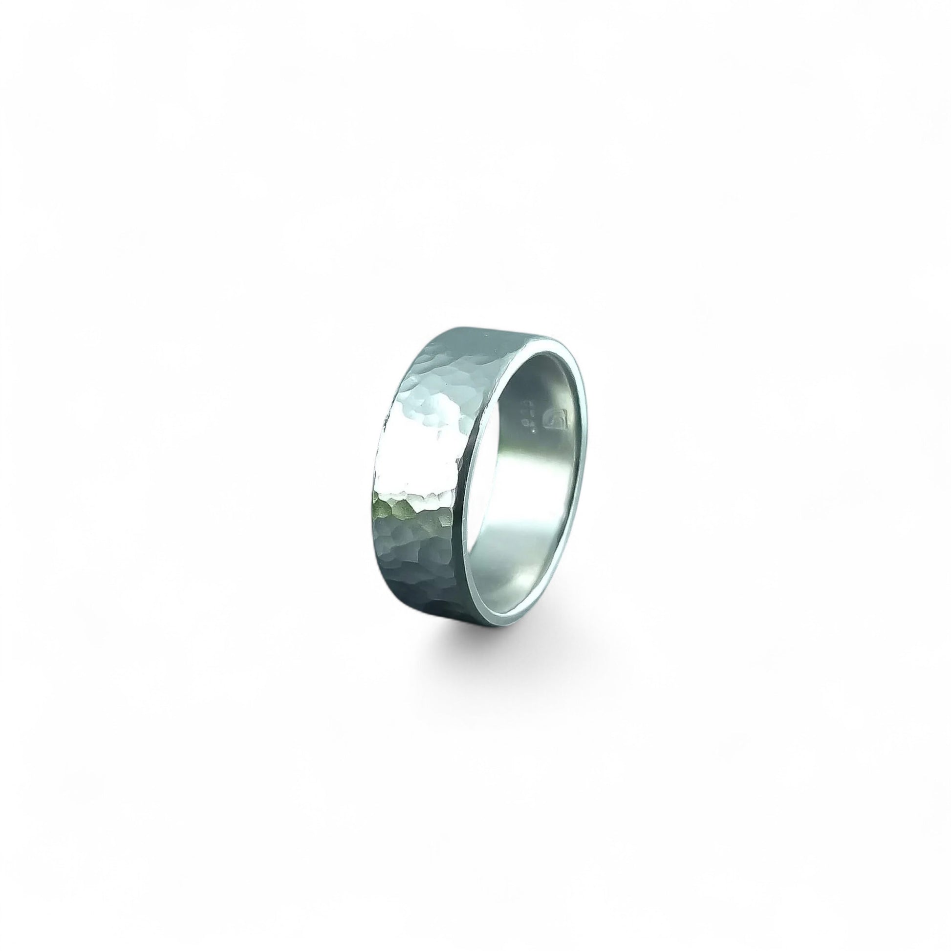 Jonc martelé en argent sterling pour homme par Sonia Imbeault
