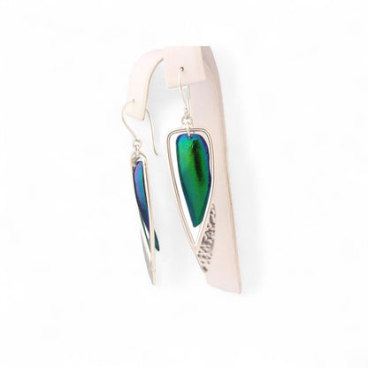 Grandes boucles d'oreilles scarabée en argent sterling par Sonia Imbeault
