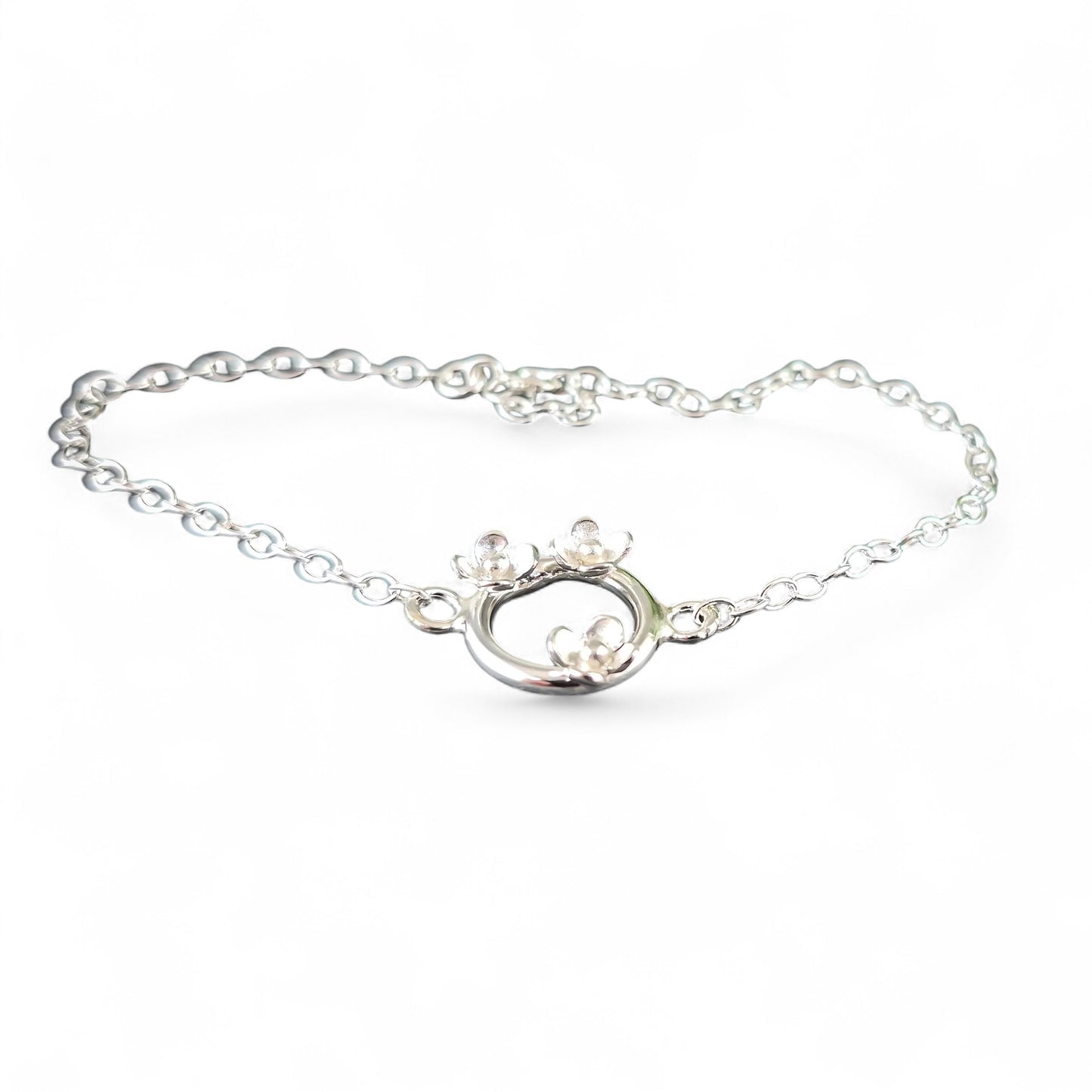 Bracelet ajustable en argent sterling Fleur de Lilas par Sonia Imbeault