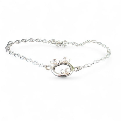 Bracelet ajustable en argent sterling Fleur de Lilas par Sonia Imbeault